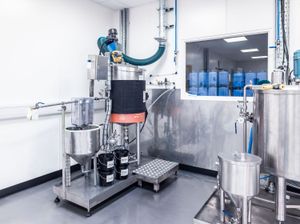 Photography of scientific paint mixing and fluid testing-01