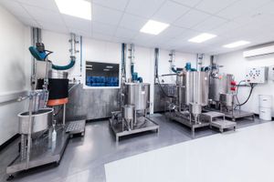 Photography of scientific paint mixing and fluid testing-02