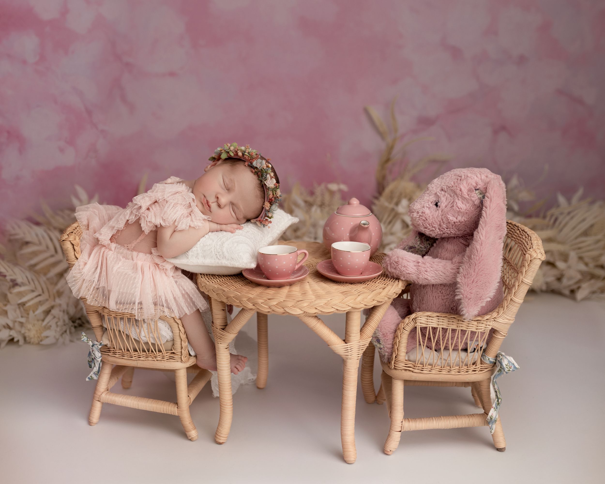 Newborn baby photographer east cork photography tea party with teddy