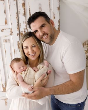 Newborn baby photographer east cork photography  baby with parents