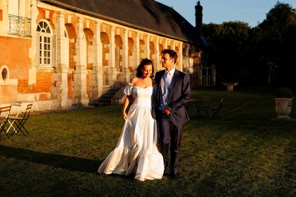 Photographe Mariage Château de Bonnemare Radepont Couché du soleil été