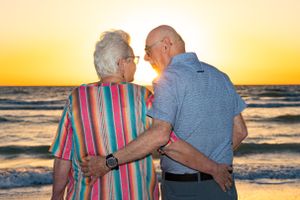 St Pete Beach-Senior Couples-Engagement sunset photo session with BE Jazy Photography-St Pete Beach Photographer