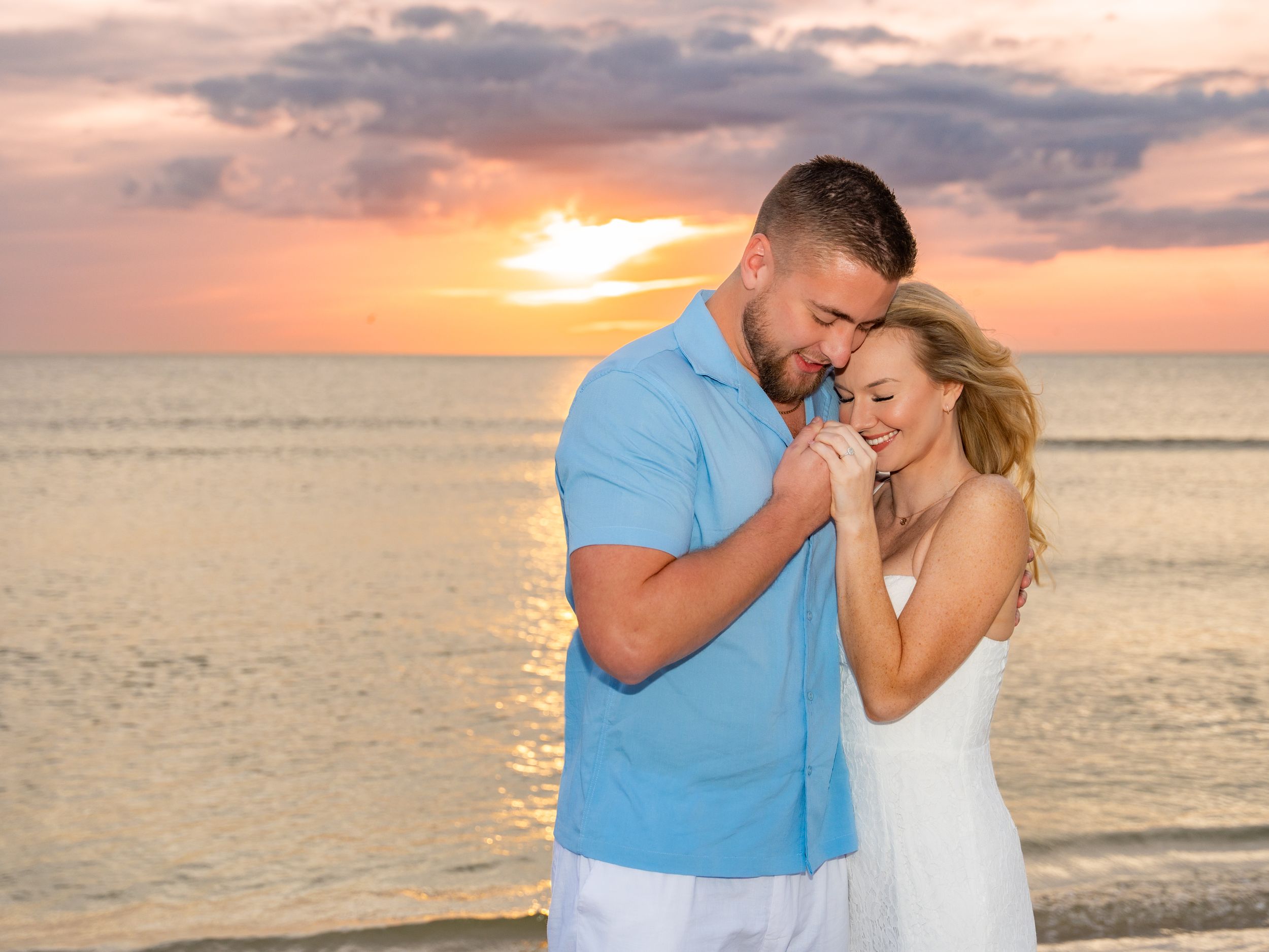St Pete Beach-Couples-Engagement sunset photo session with BE Jazy Photography-St Pete Beach Photographer