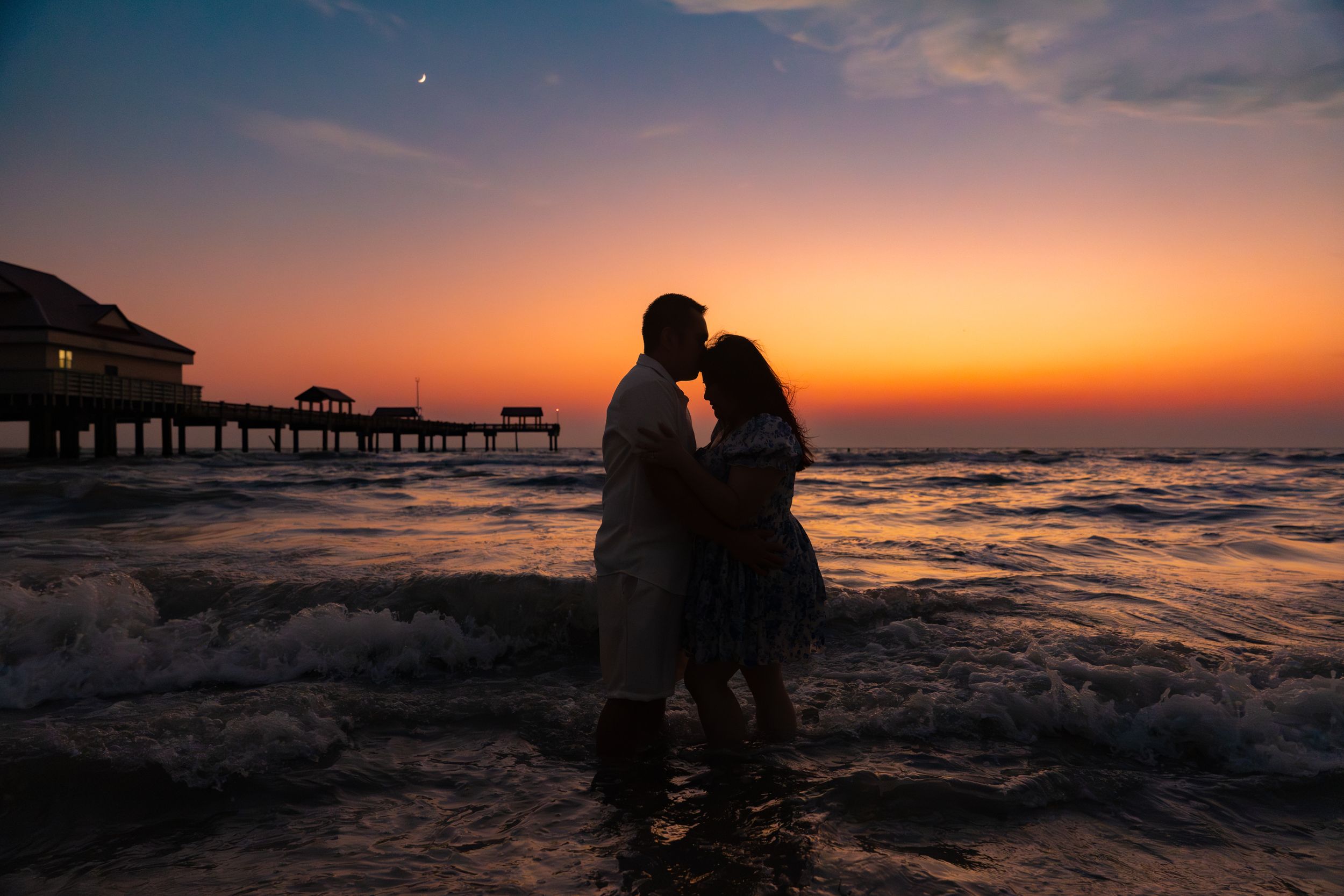 Clearwater Beach-Couples-Engagement sunset photo session with BE Jazy Photography-St Pete-Clearwater Beach Photographer