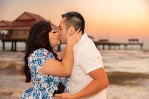 Clearwater Beach-Couples-Engagement sunset photo session with BE Jazy Photography-Clearwater Beach Photographer