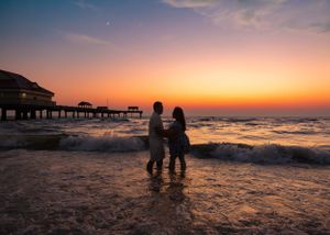 Clearwater Beach-Couples-Engagement sunset photo session with BE Jazy Photography-Clearwater Beach Photographer
