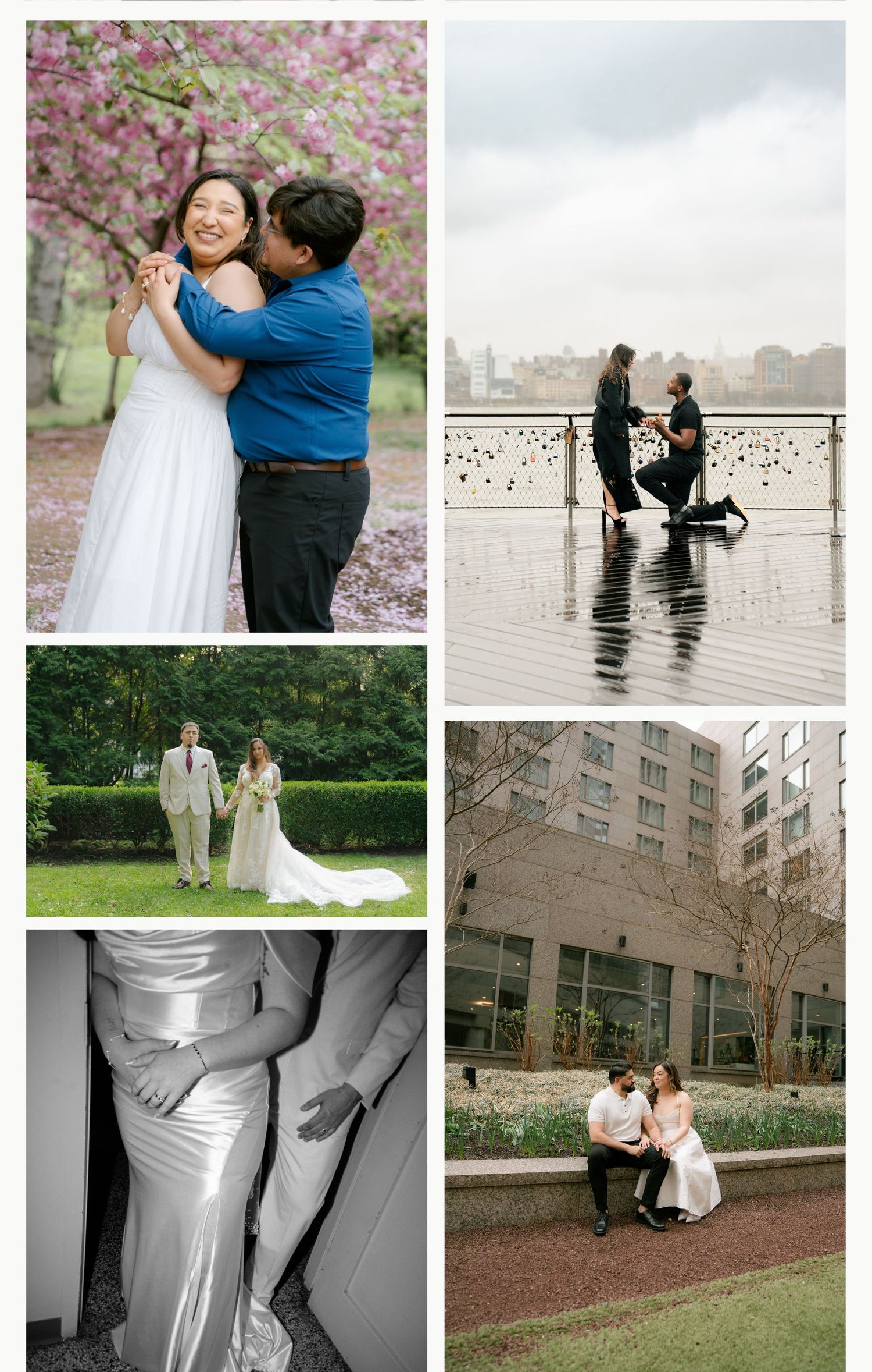 A collection of black and white wedding moments showing couples, details, celebration and an elegant high heel shoe.