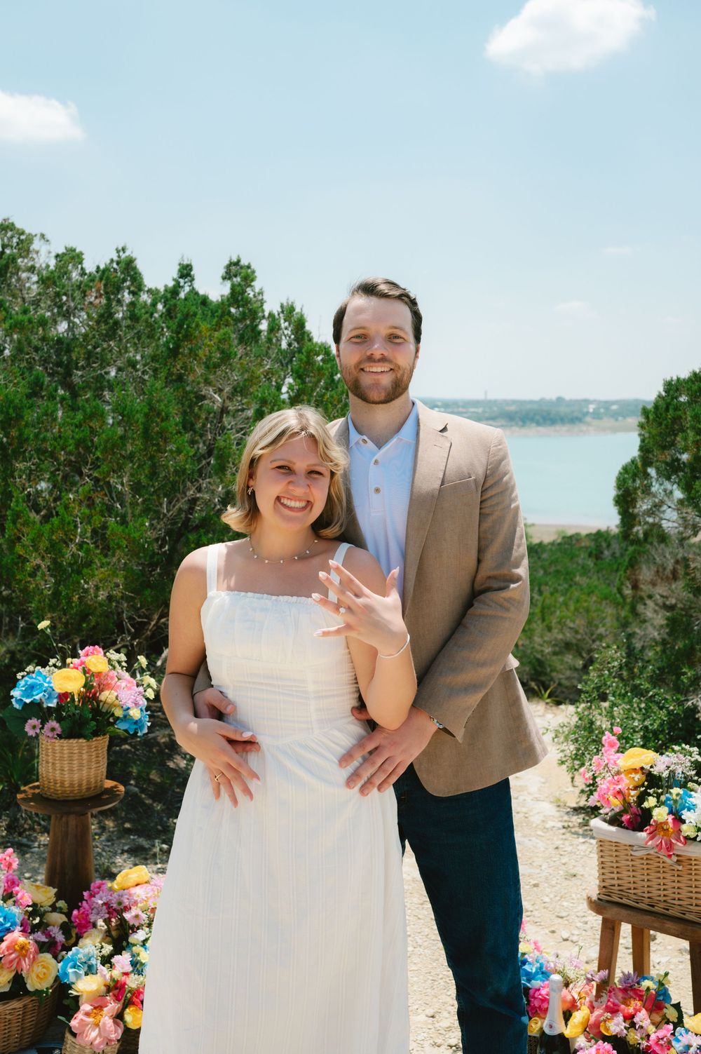 Surprise proposal and engagement photography in Canyon Lake, Texas