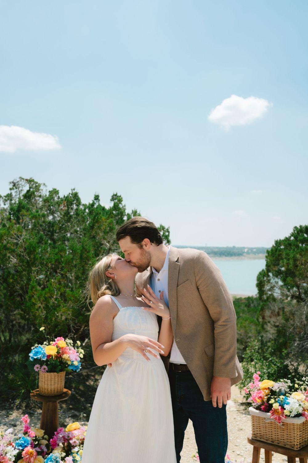 Surprise proposal and engagement photography in Canyon Lake, Texas