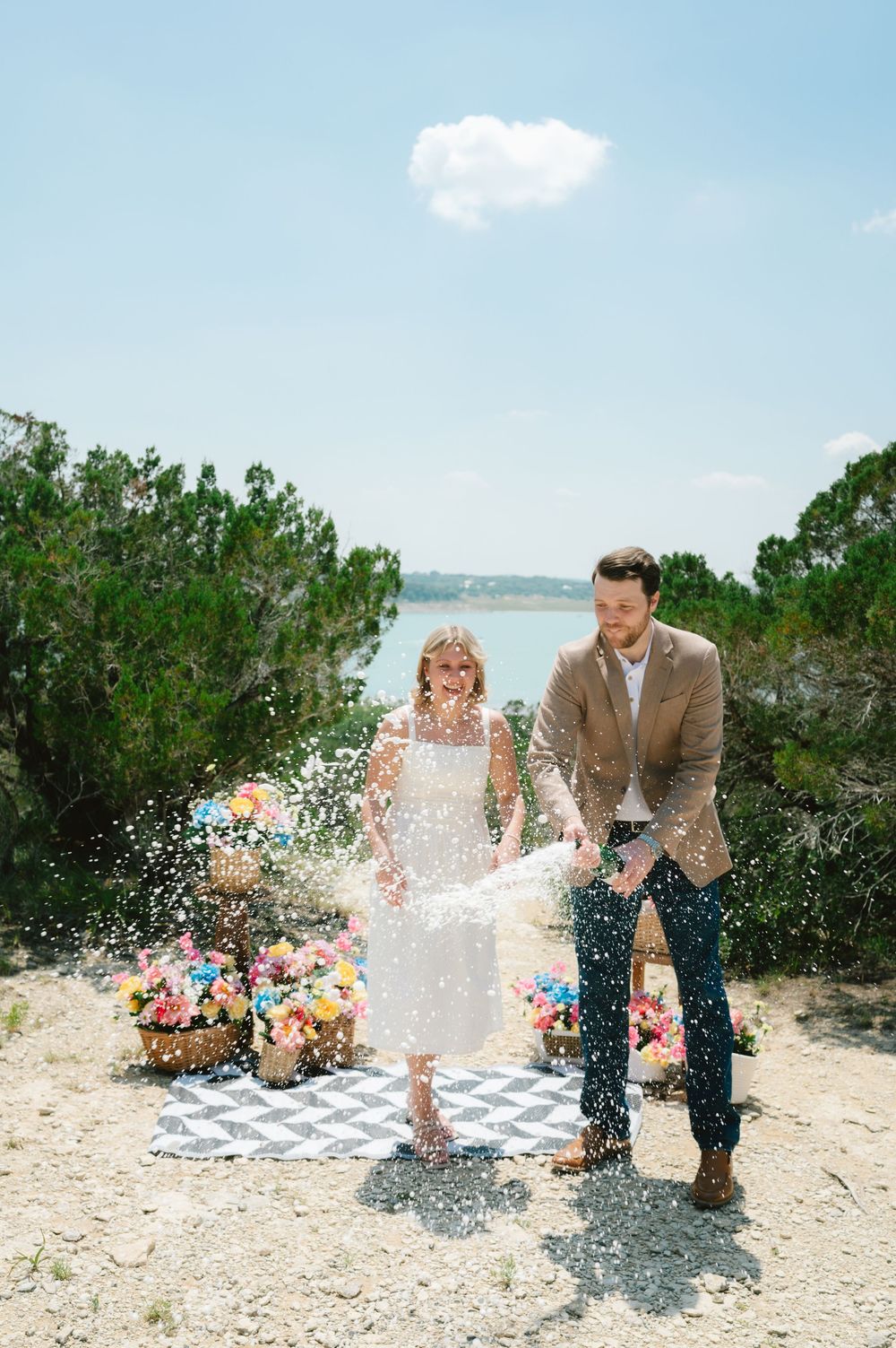 Surprise proposal and engagement photography in Canyon Lake, Texas