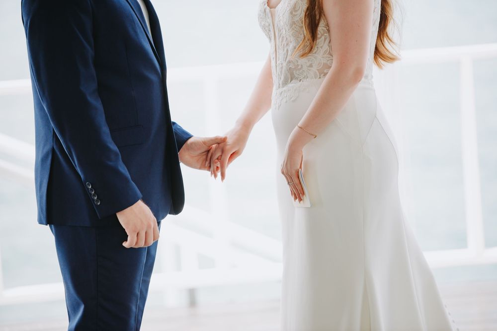 St Lucia  wedding photographer capturing intimate elopement wedding at Over the water chapel, Sandals Grande, St Lucia