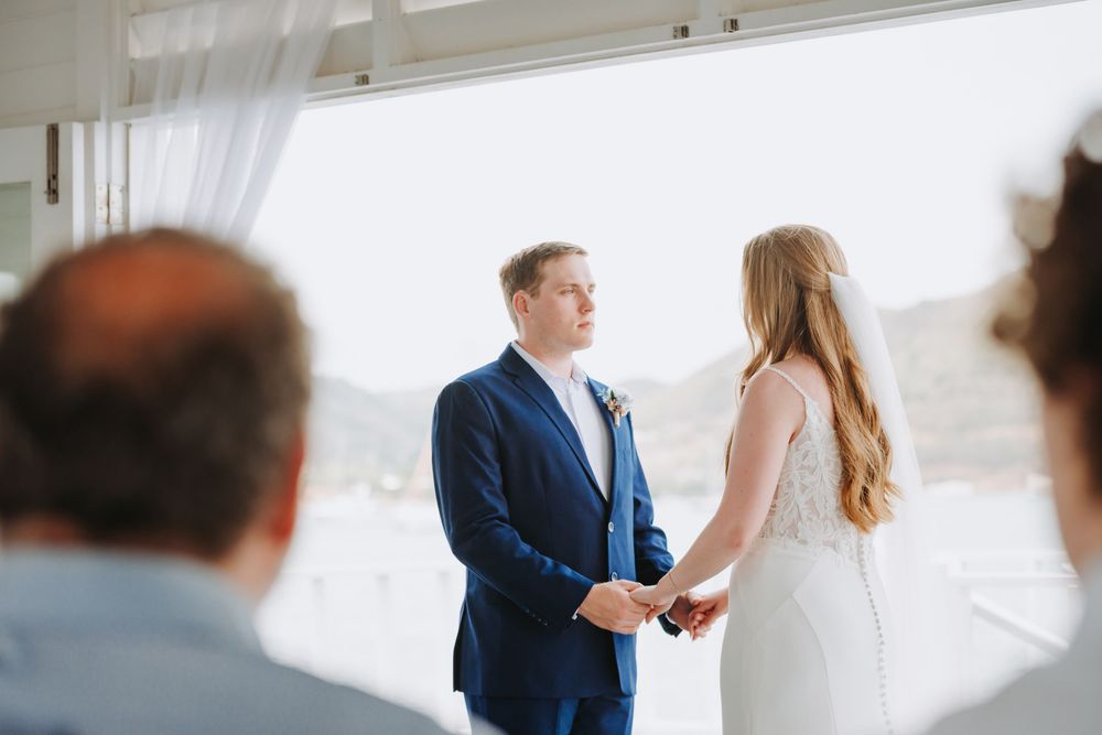 St Lucia  wedding photographer capturing intimate elopement wedding at Over the water chapel, Sandals Grande, St Lucia