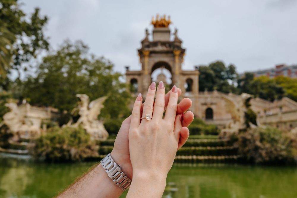 Couple celebrating their love in a magical morning.