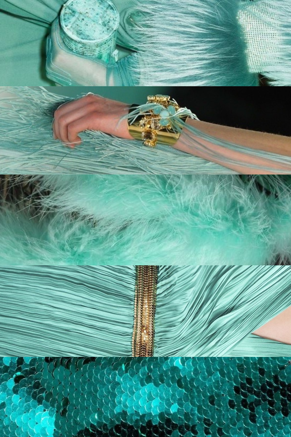 Teal and turquoise shimmering fabric creates a mesmerizing flowing texture with reflective light patterns.