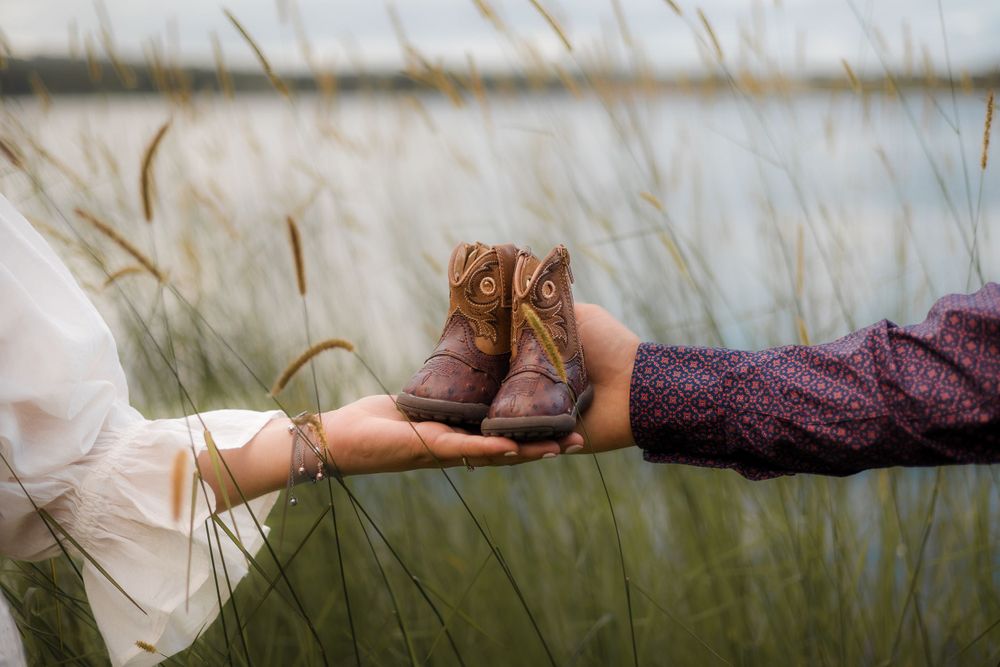 little baby shoes maternity photography taken on the Brisbane Northside with natural light in Joyner