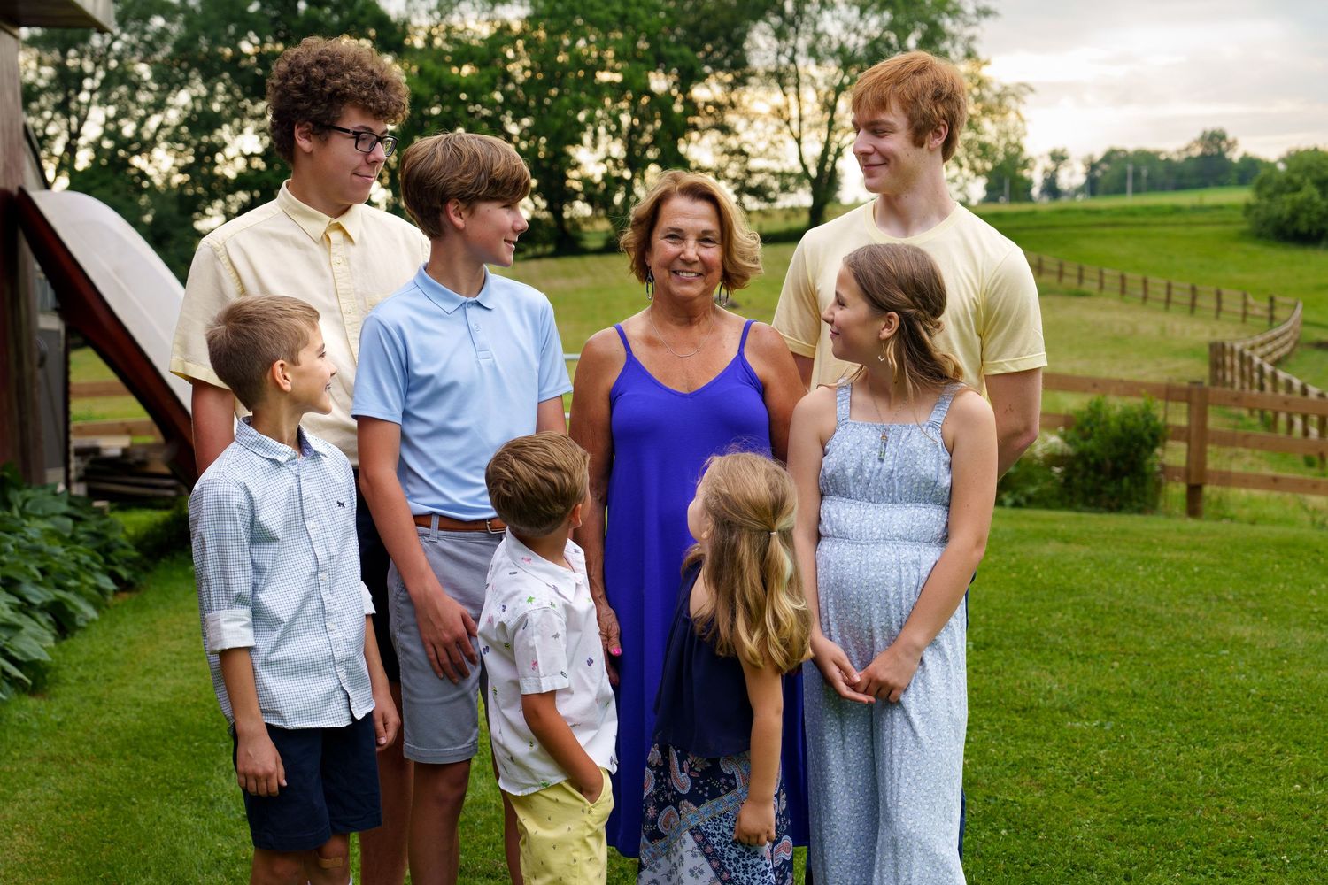 Multi-generation family photo at golden hour, by Jamie Macey Photography