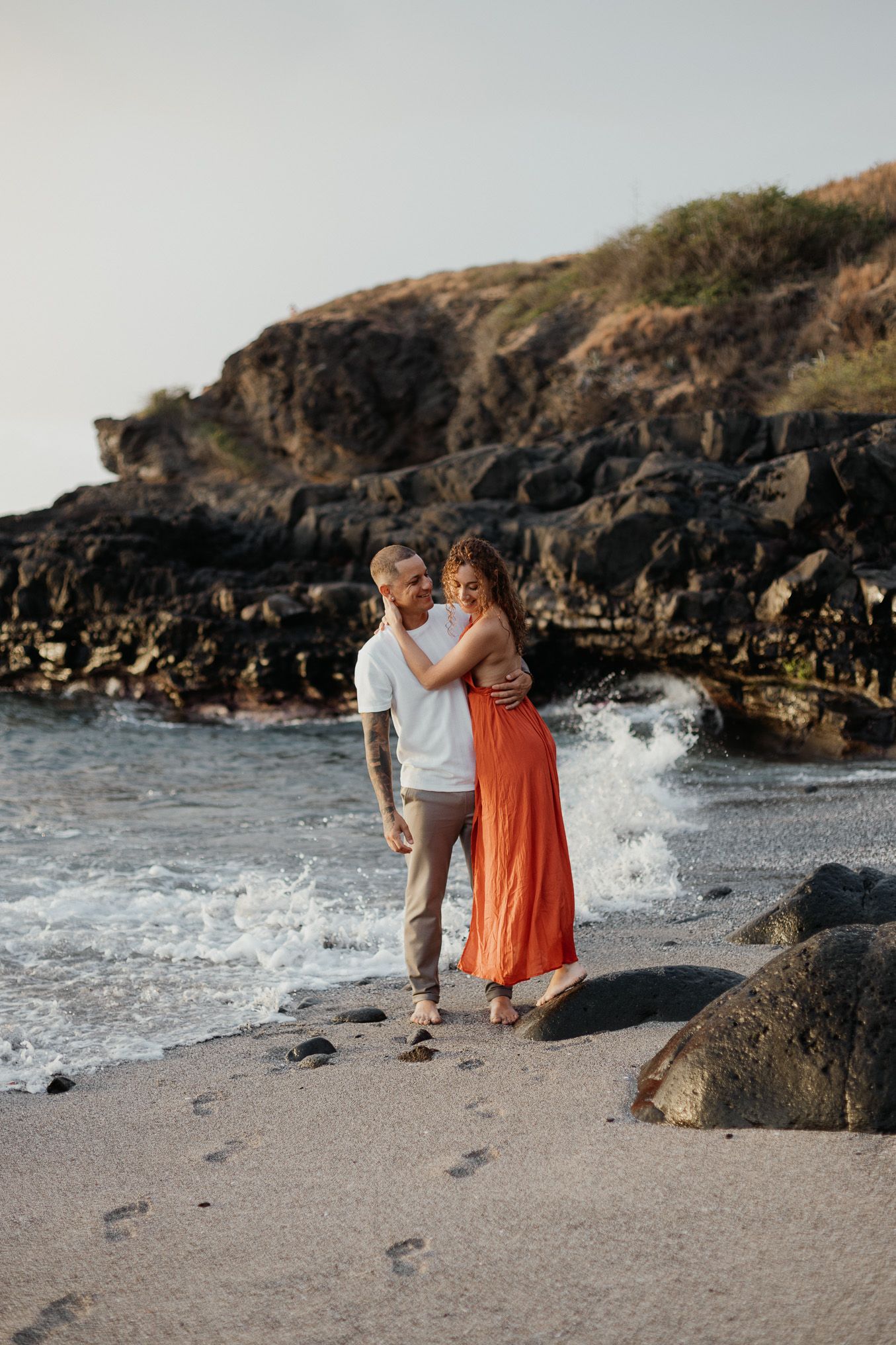 photographie de couple sur la plage