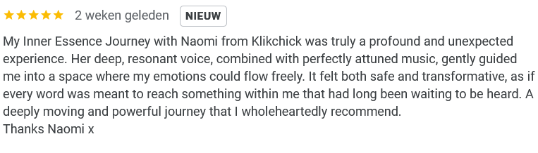 Review op InnerEssence journey door Klikchick