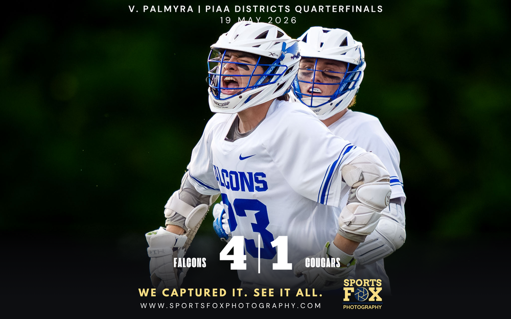Lower Dauphin Falcons vs. Palmyra Cougars PIAA Districts Quarterfinal game graphic by Deanna Fox, SportsFox Photography based in Hershey PA