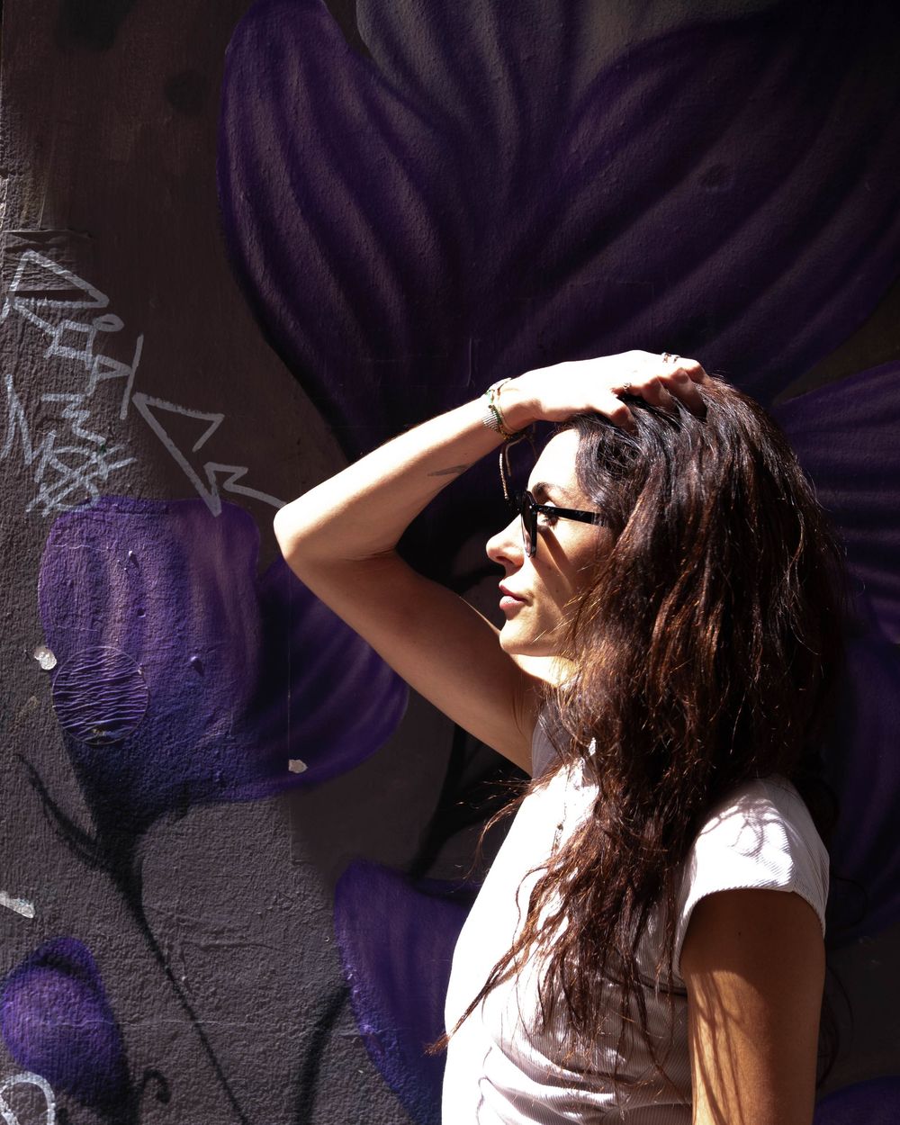 Beautiful woman on Lisbon streets