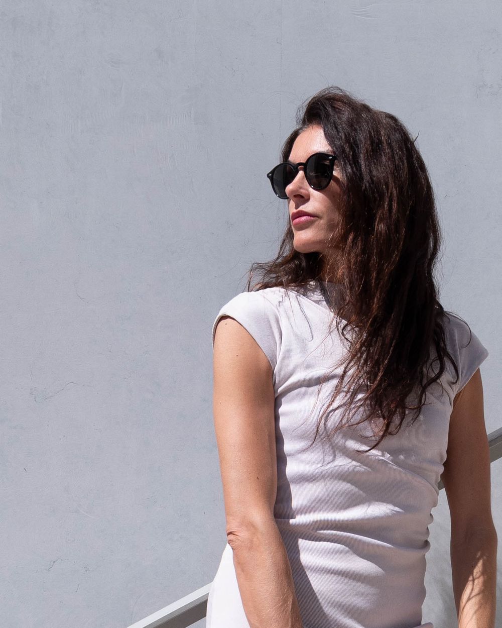 Beautiful woman on Lisbon streets