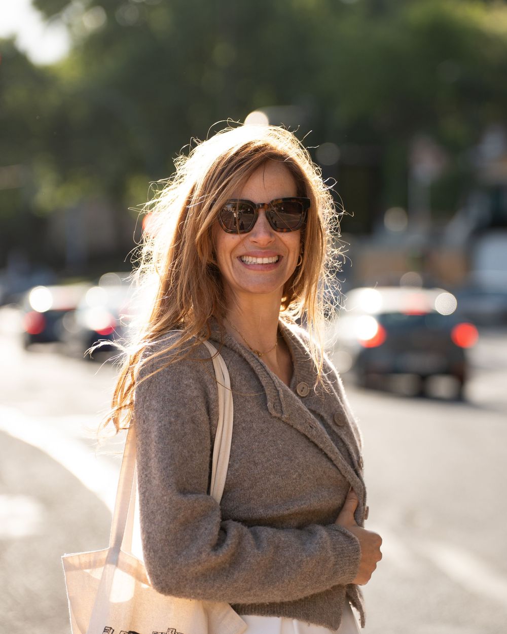 Beautiful woman on Lisbon streets