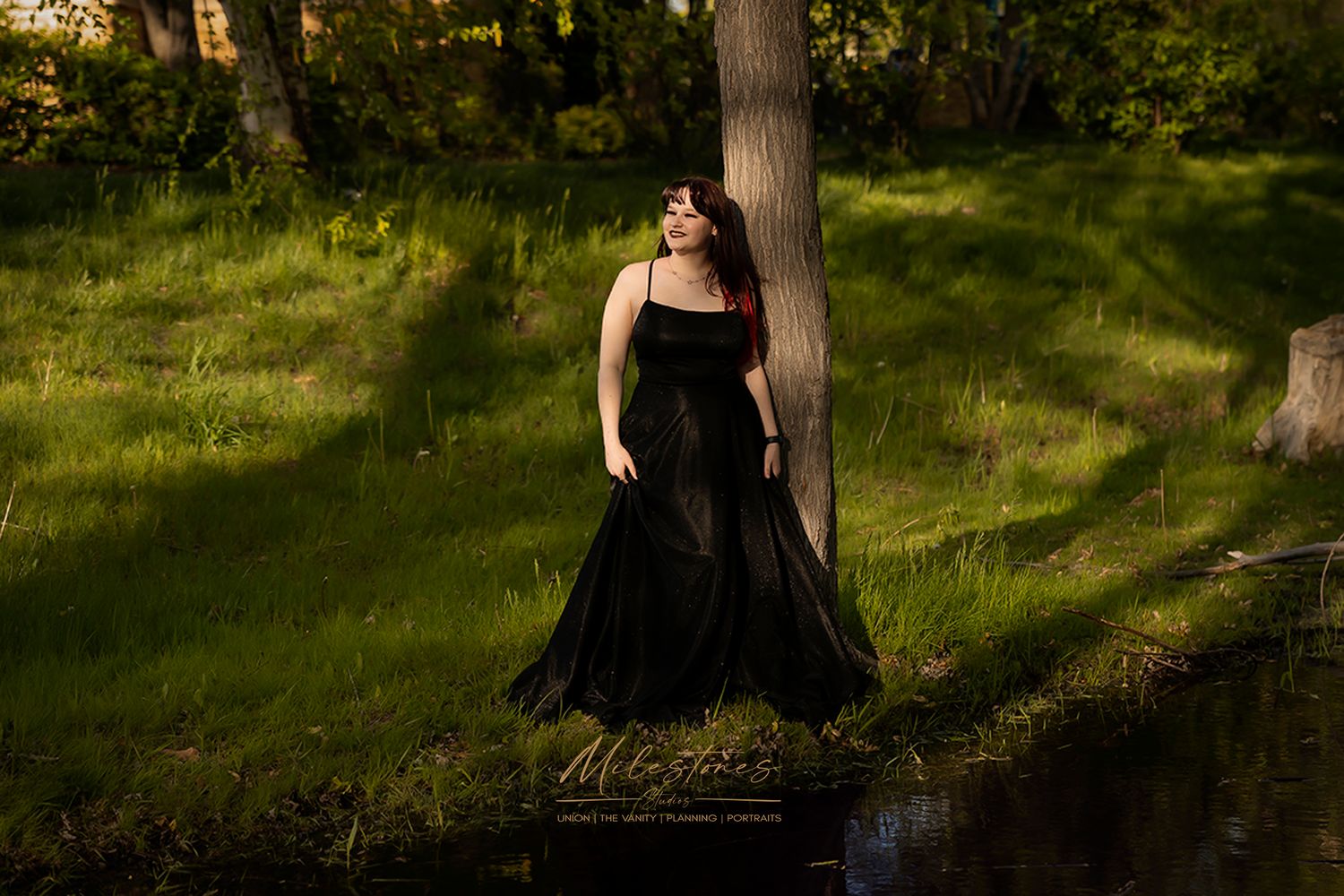 Senior photos Boise River Milestones Studios