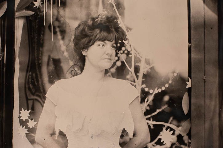 Wet plate tintype portrait of Katie Greenwood Ross of Thistle Thistle in Providence, Rhode Island by Rachel Maeve