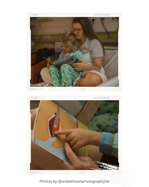 Hospital scenes showing medical care and activities.