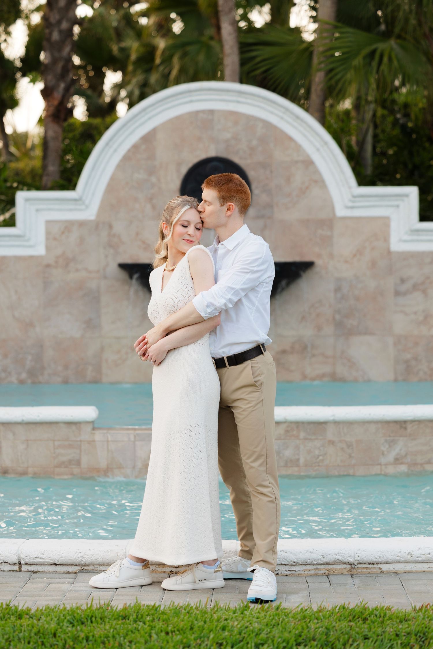 Engaged couple the night before their Palm Beach wedding photographed by Tom Forrest Photography from Hudson, Ohio.