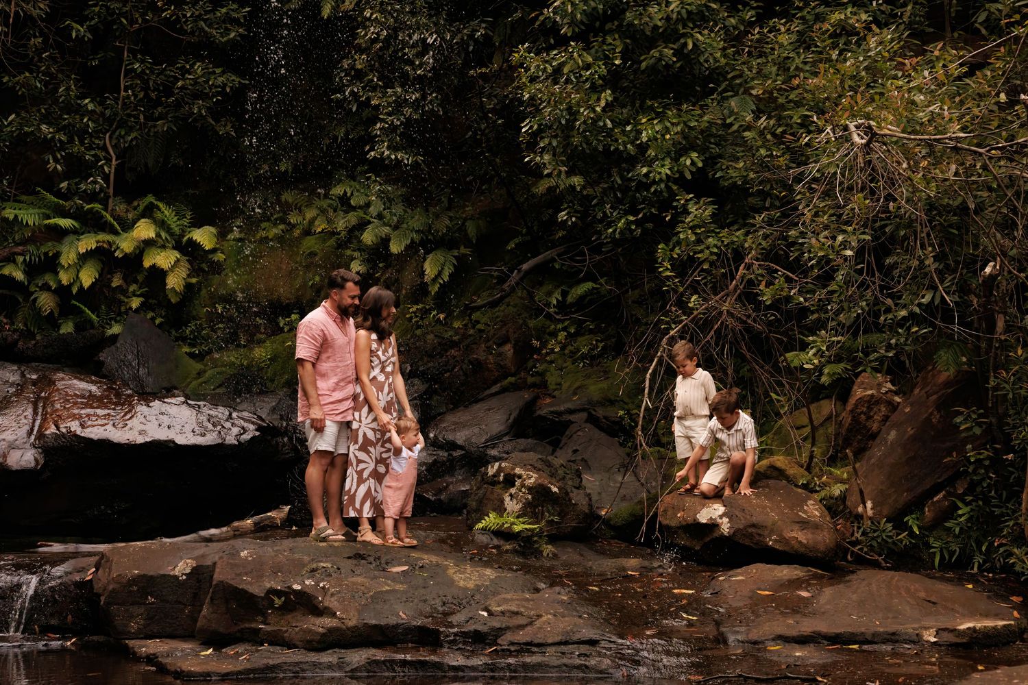adventure family lifestyle outdoor parenthood motherhood fatherhood kids children waterfall