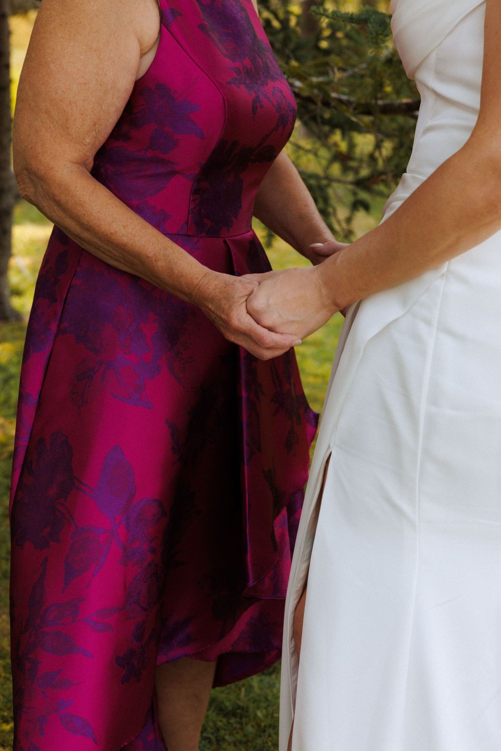 Wedding couple with family in Trinity captured by Newfoundland documentary style wedding photographer Kaitlyn Yvette