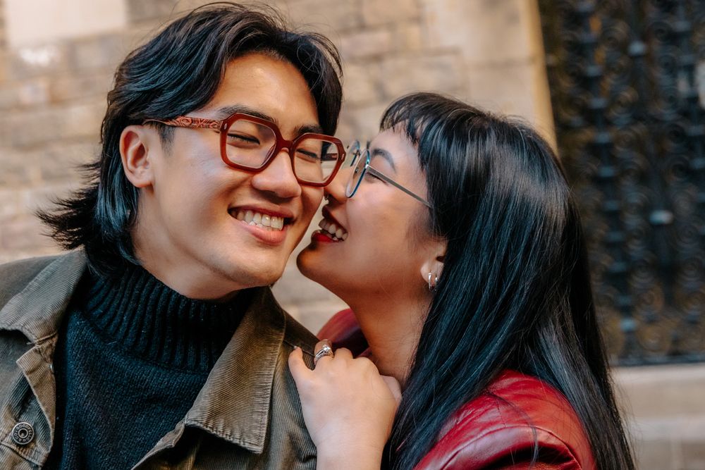 Connected embrace under Gothic arch Barcelona Honeymoon photoshoot Barcelona BarcelonaLoversPH