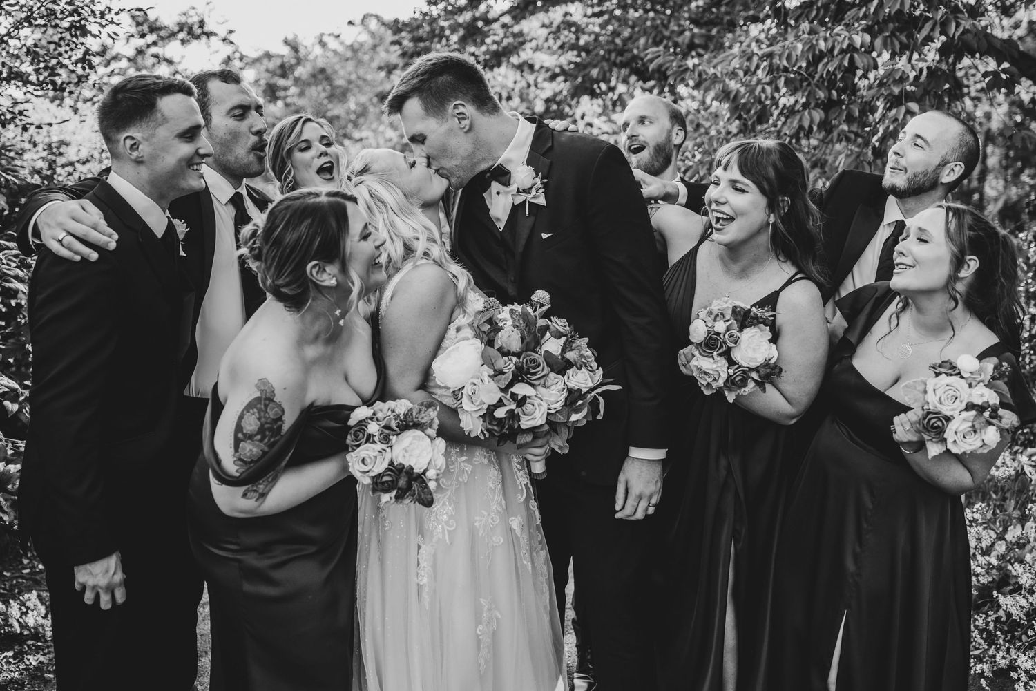 Couple in formal dress captures romantic engagement photos at the Jefferson Memorial in Washington, D.C.