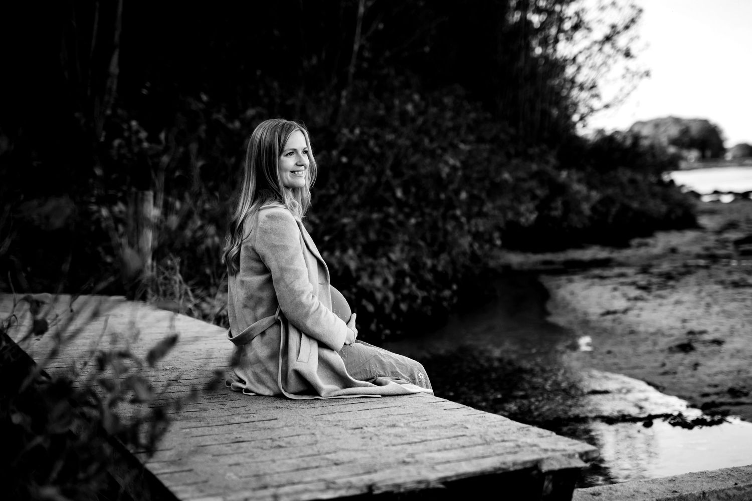 Gravidfotografering på stranden med Fotograf Jane Søndberg Århus Skanderborg Den søde ventetid