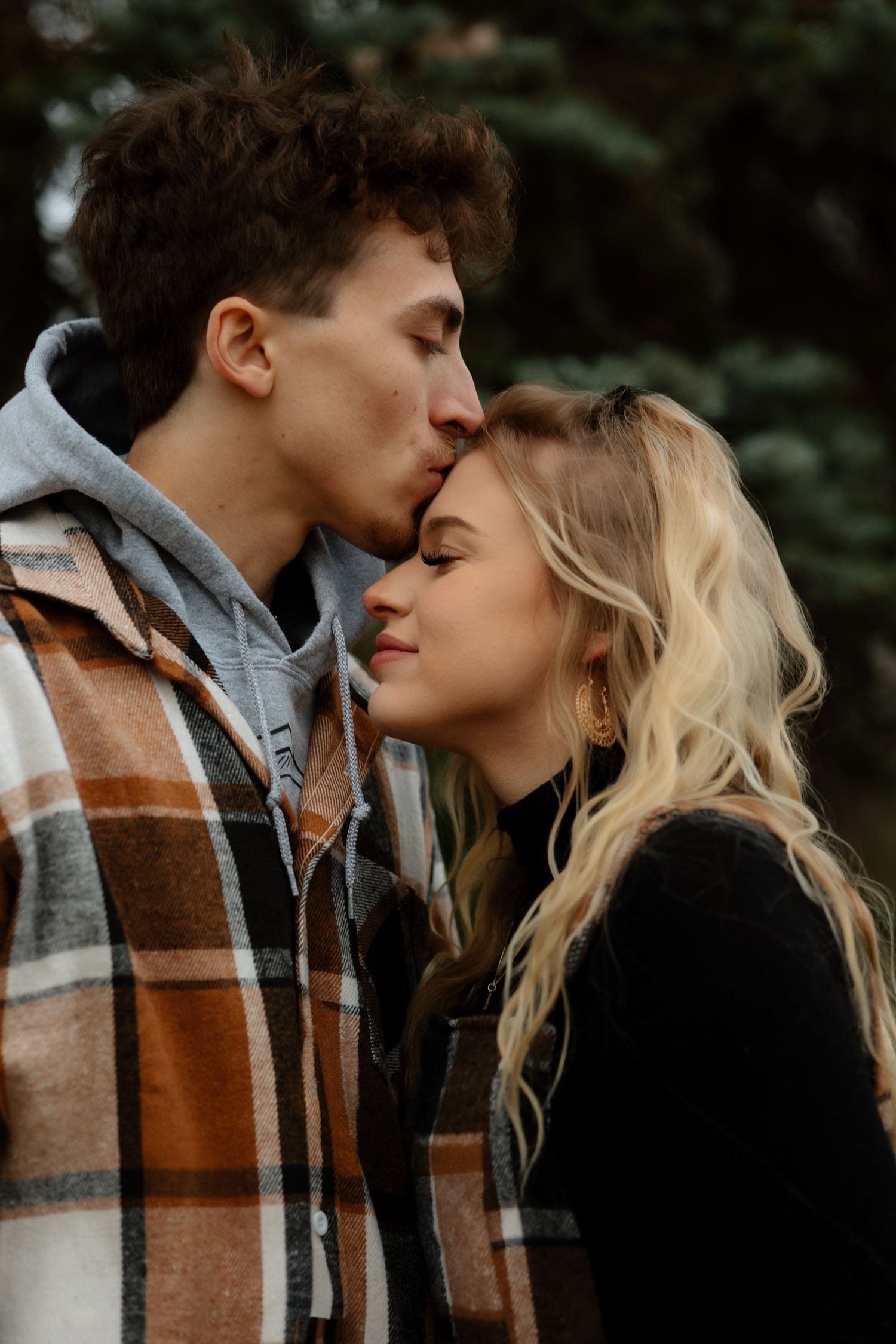 Intimate portrait of couple.