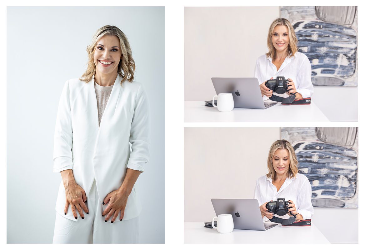 The Business Queen
Natalie Scicluna
Lady in white on white background
Standing and sitting