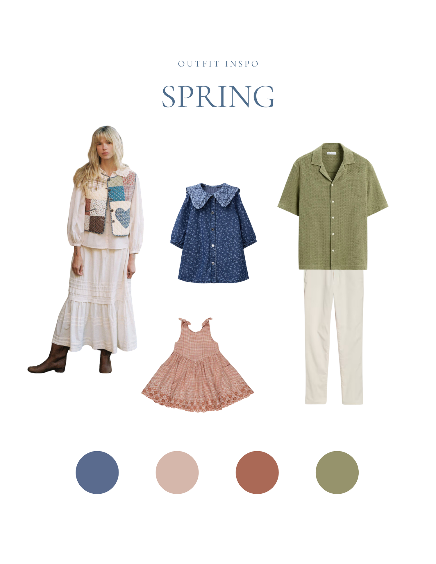 Central Virginia spring photoshoot outfit inspiration.