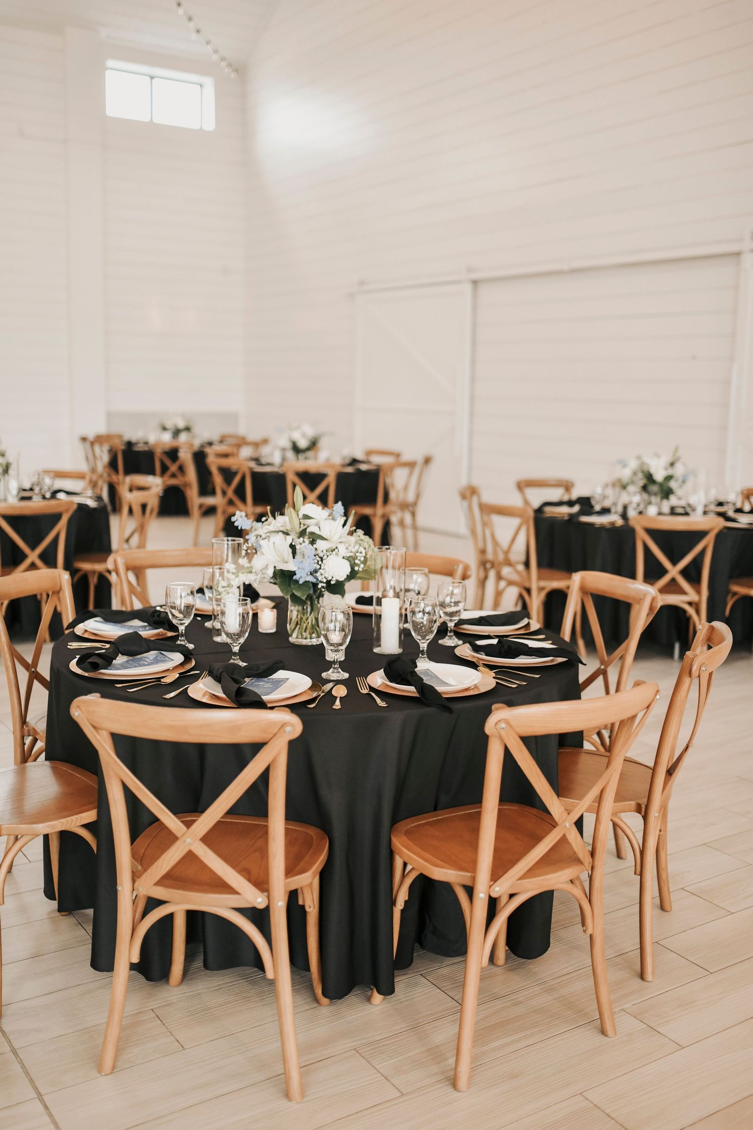 Luxury wedding reception design at The Gardenia in Valley View Texas