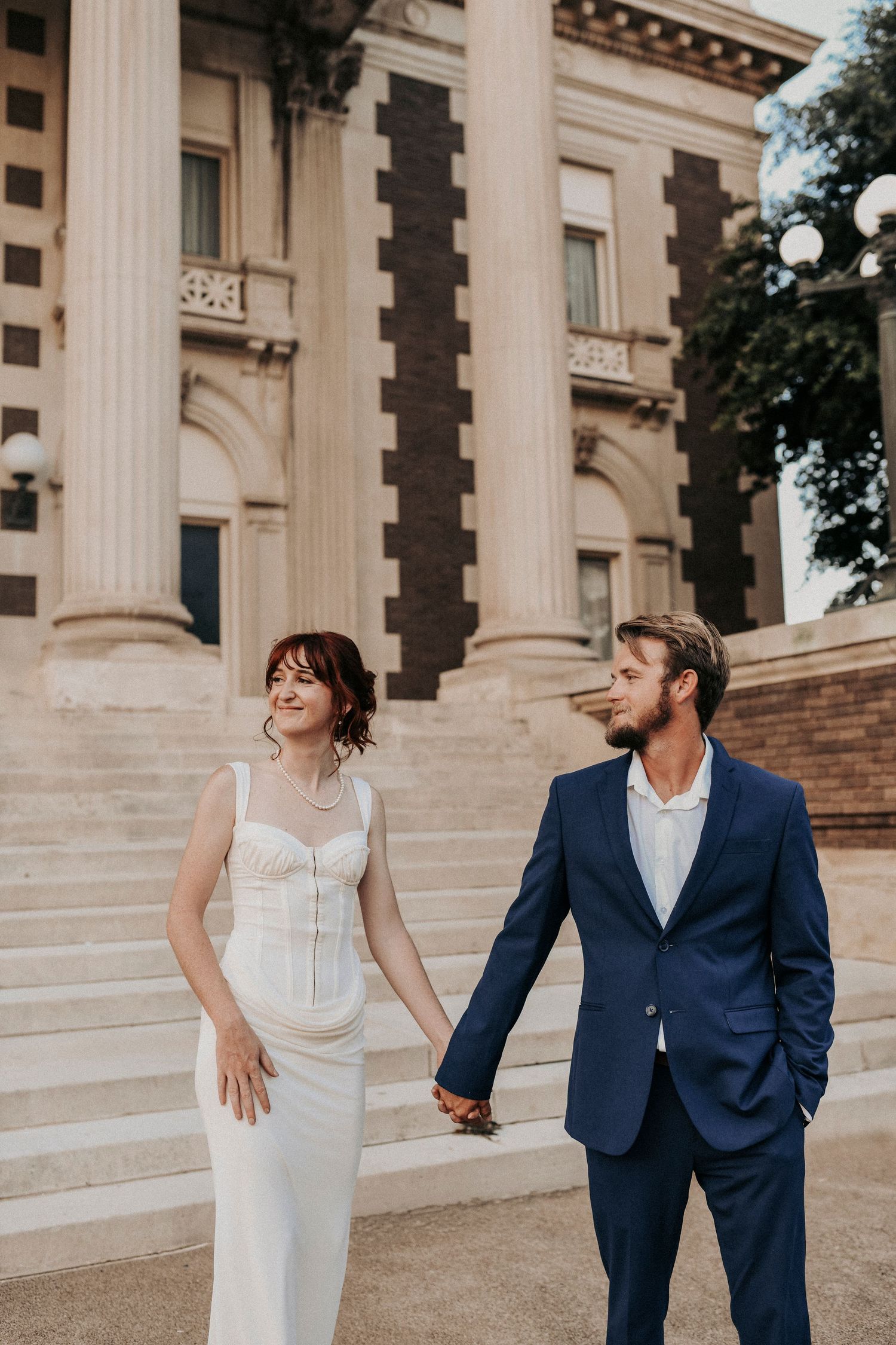 Romantic engagement portraits at Historic Scottish Rite Cathedral Dallas
