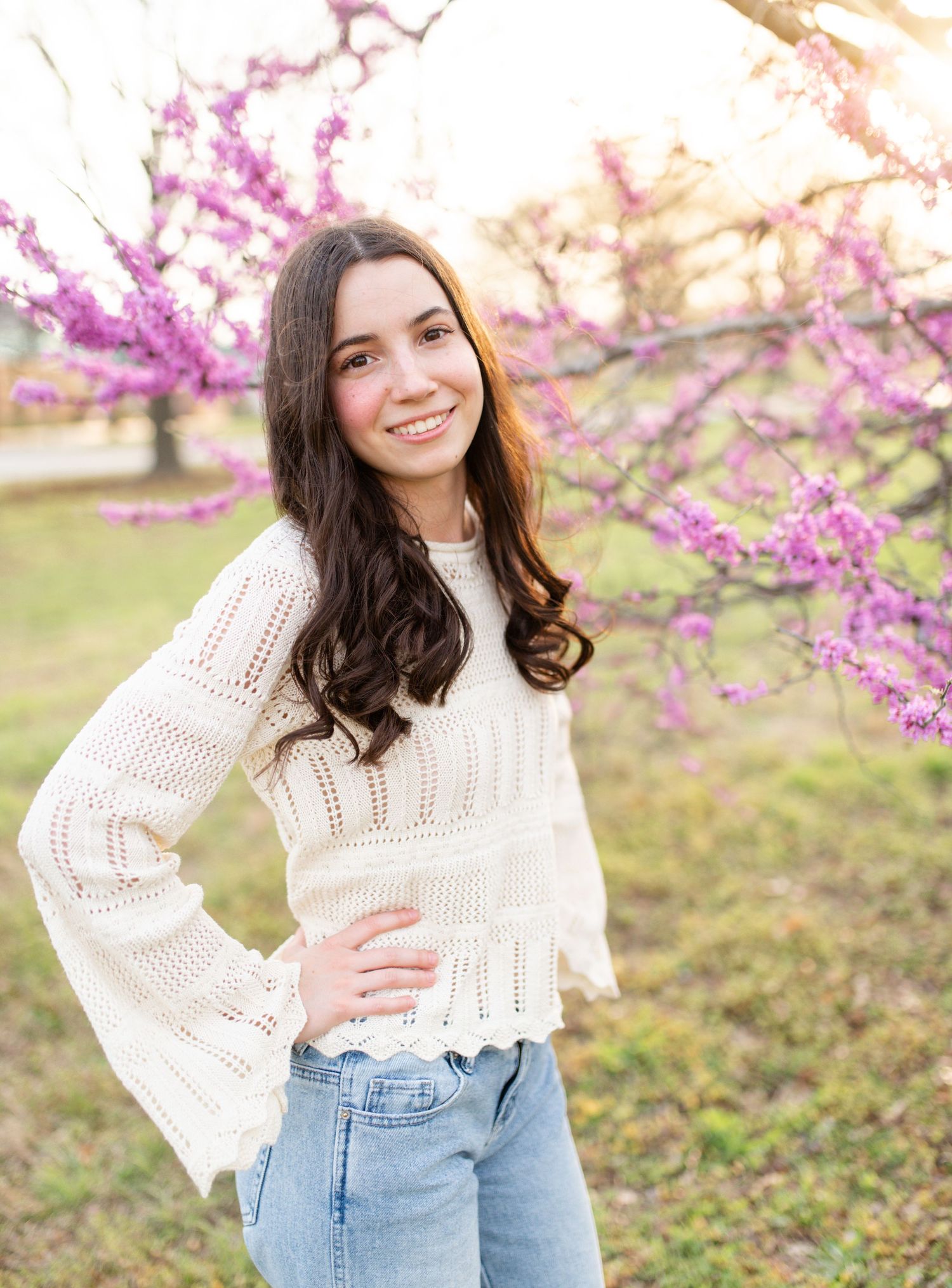 senior portraits at sunset in Missouri
