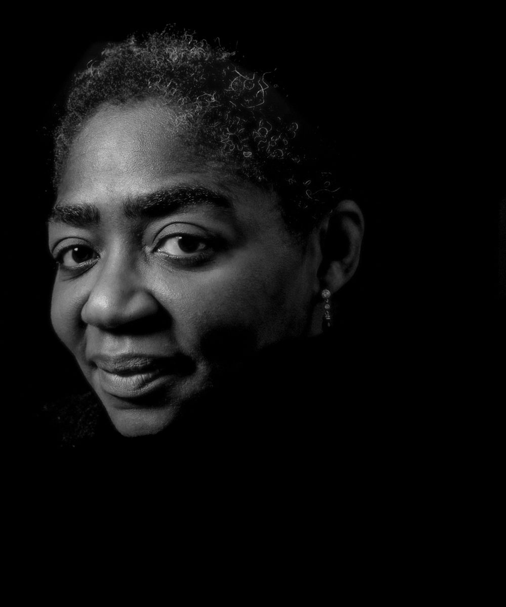 Black & White Portrait of one of the 100 UCL staff members in the "How You See Us" project.