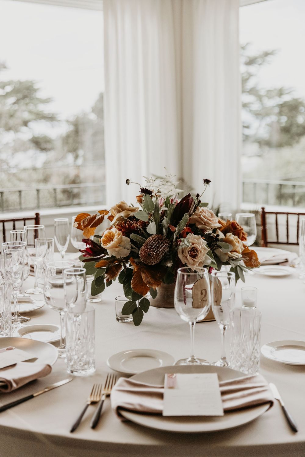 wedding reception tablescape