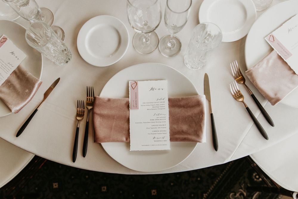 luxury wedding in carmel tablescape