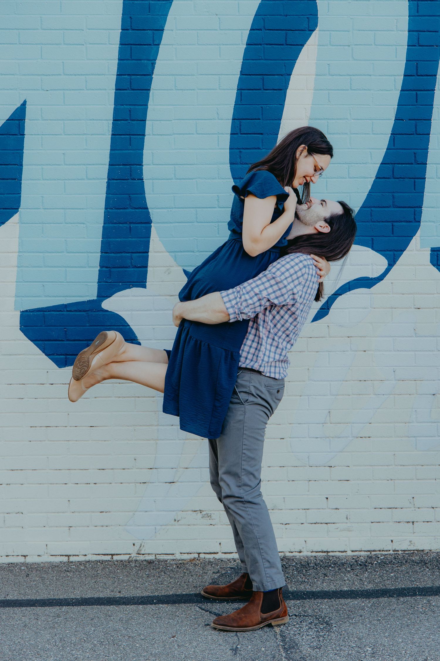 Richmond Scott's Addition engagement session with murals