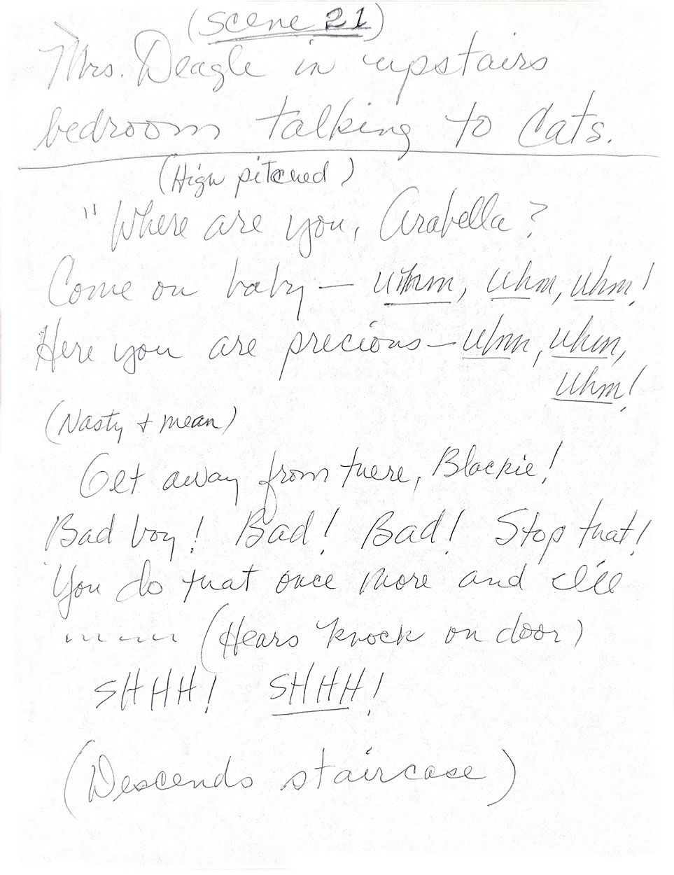 Letter to director Joe Dante from Polly Holliday about her role in Gremlins (1984)