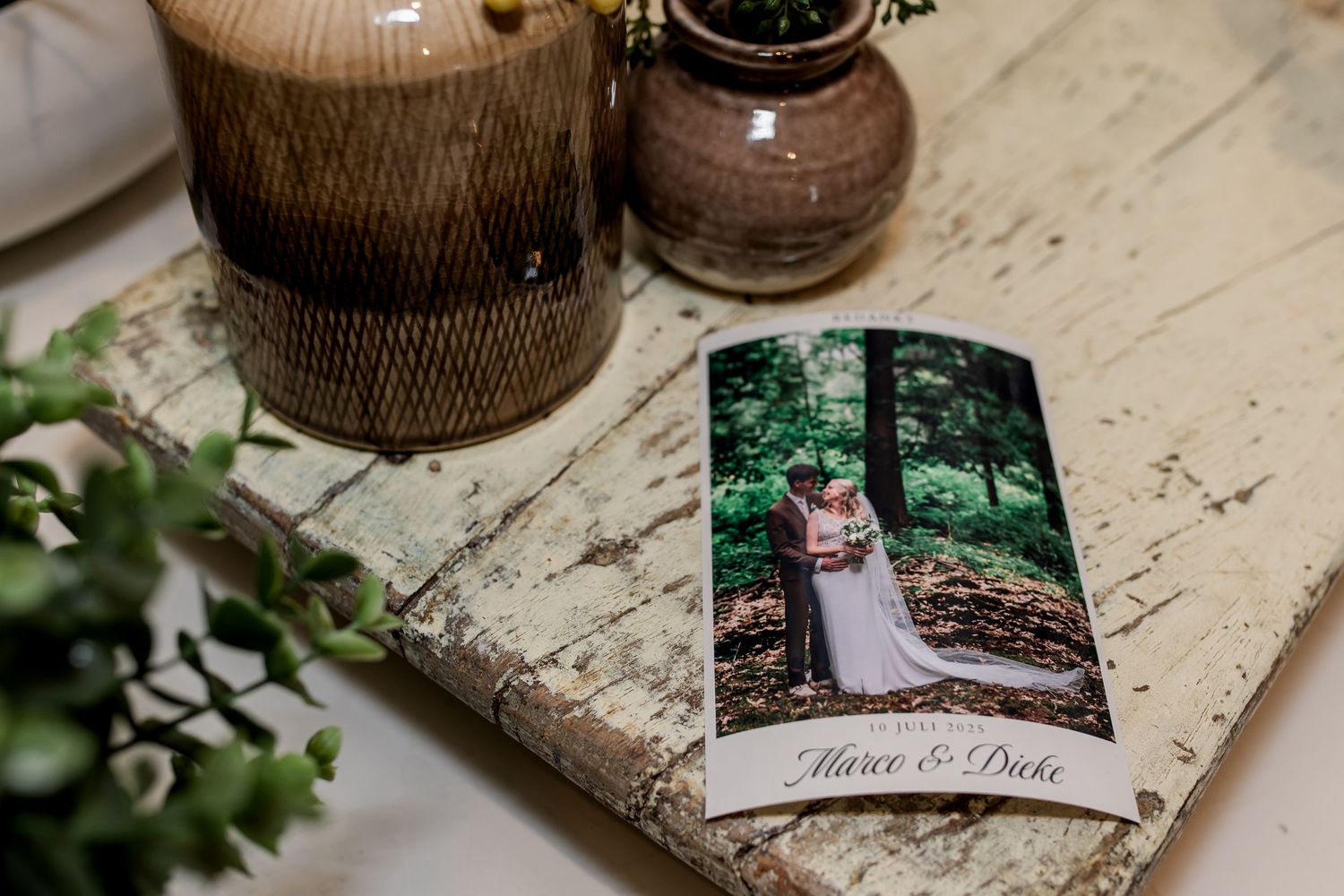 Bedankkaartje christelijke trouwfotografie
