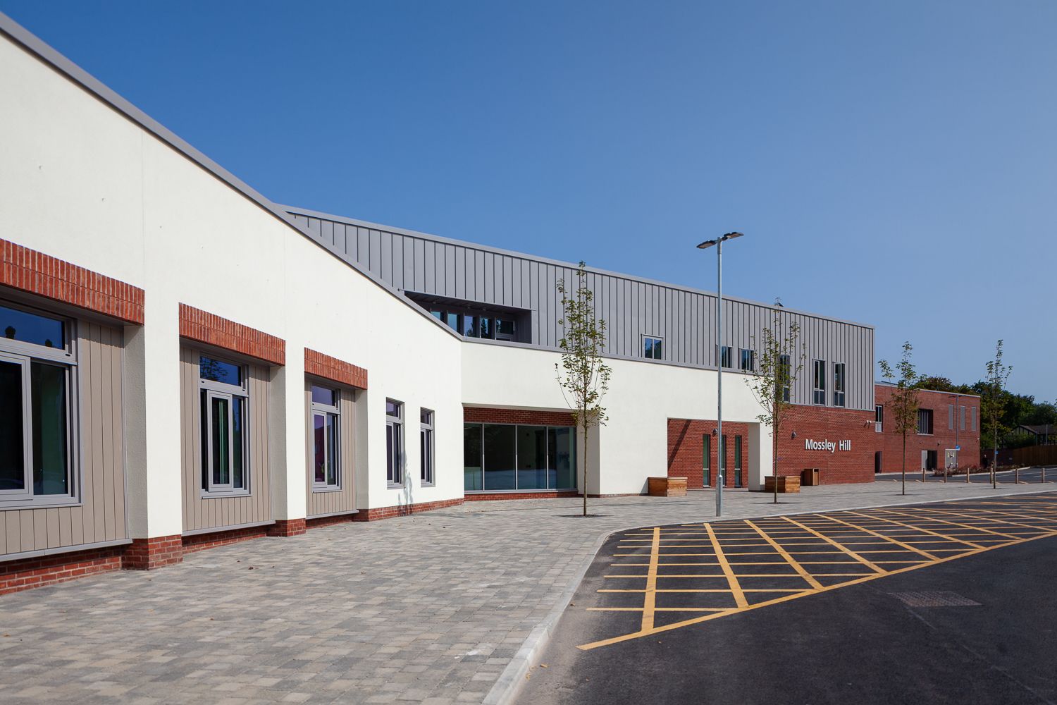 Architectural photograph of exterior of Mossley Hill Hospital Liverpool