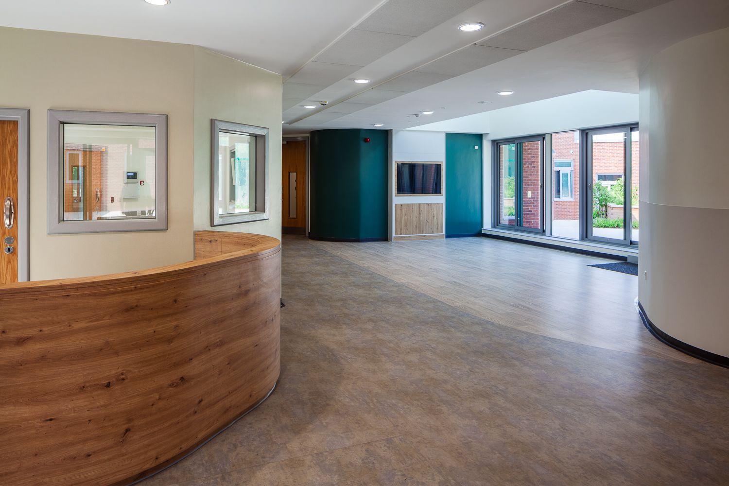 Architectural photograph of Mossley Hill Hospital, Liverpool, reception Interior