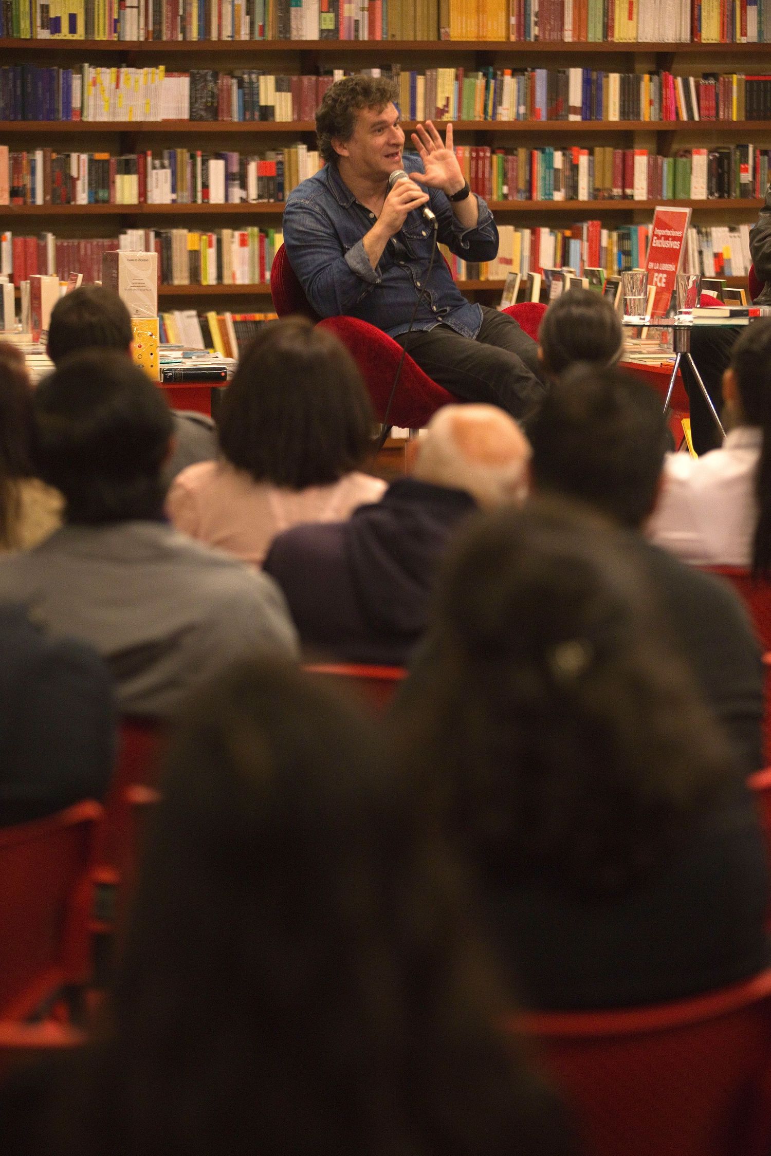 Pablo Casacuberta speaks during a conference in Bogotá, Colombia.